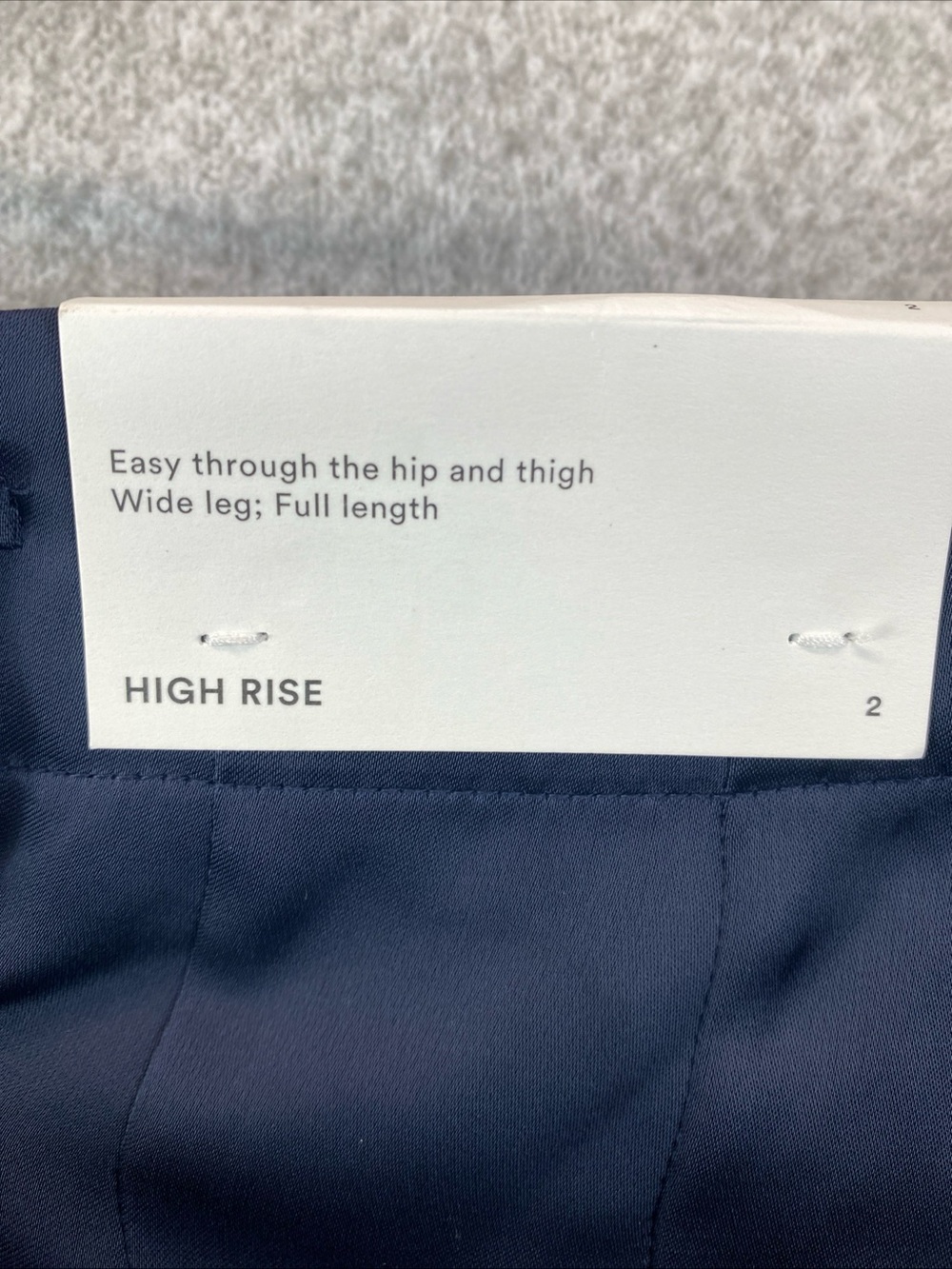 Ann Taylor Wide Leg Satin Pants Navy Blue Size 2 Elegant Quiet Luxury - Picture 2 of 10
